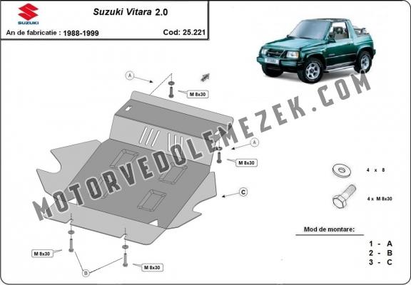 Acél motor, hütő védőlemez Suzuki Vitara 2.0