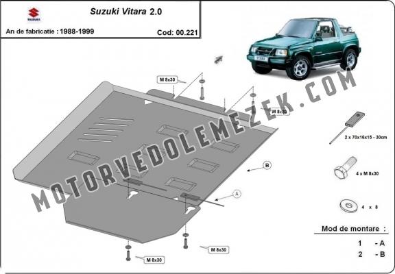 Acél kapcsolószekrény védőlemez Suzuki Vitara 2.0