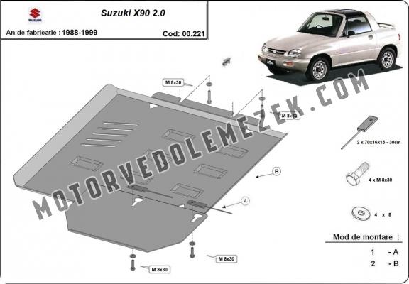 Acél kapcsolószekrény védőlemez Suzuki X90 2.0