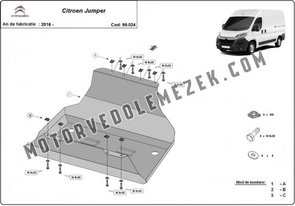 Acél üzemanzagtartály védőlemez Citroen Jumper
