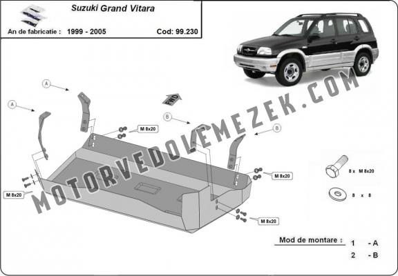 Acél üzemanzagtartály védőlemez Suzuki Grand Vitara