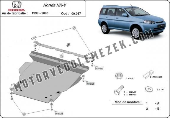 Acél motor, kapcsolószekrény, hütő védőlemez Honda HR-V