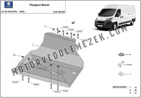 Acél üzemanzagtartály védőlemez Peugeot Boxer
