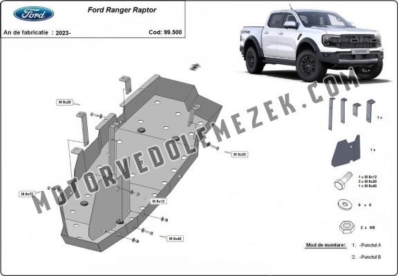 Acél üzemanzagtartály védőlemez Ford Ranger Raptor
