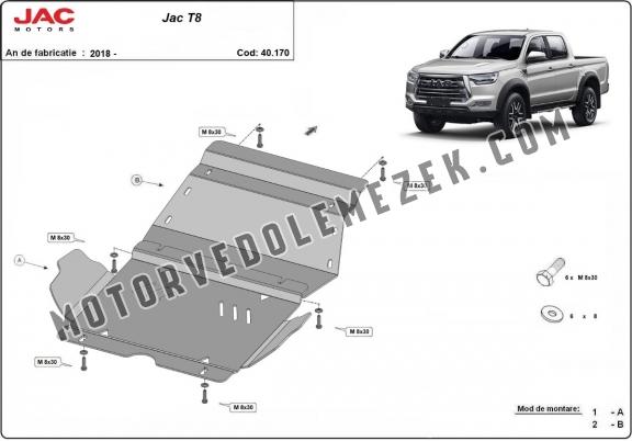 Acél motor, hütő védőlemez Jac T8