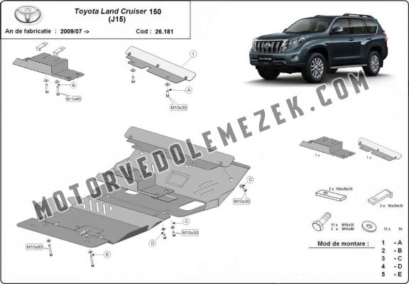 Motor, karter- védő Aluminumlemez Toyota Land Cruiser 150