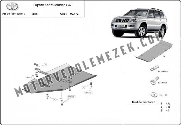 Aluminum kapcsolószekrény védőlemez Toyota Land Cruiser J120