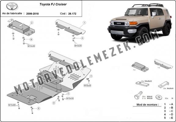 Motor, karter- védő Aluminumlemez FJ Cruiser