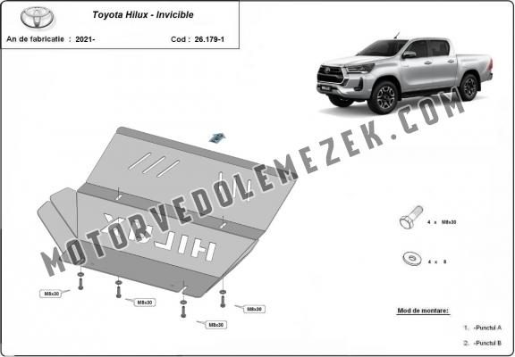 Aluminium hütő védőlemez Toyota Hilux Invincible