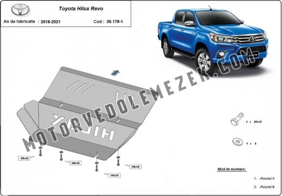 Acél hütő védőlemez Toyota Hilux Revo