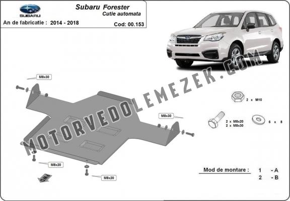 Acél automata kapcsolószekrény védőlemez Subaru Forester 4