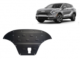 Acél motor, sebességváltó, hűtő, első lökhárító védőlemez Kia Sportage