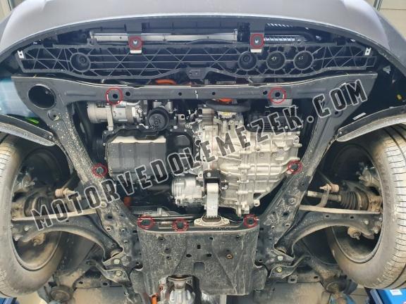 Acél motor, sebbeségváltó, hütő, első lökhárító védőlemez Kia Sportage