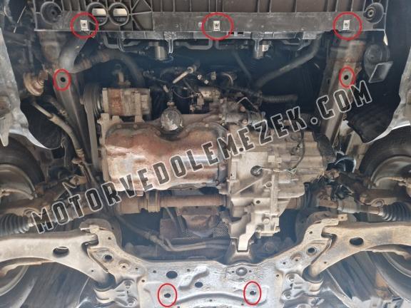Acél motor, kapcsolószekrény, hütő védőlemez Mazda 3