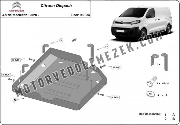 Acél AdBlue tartályvédő lemez Citroen Dispatch
