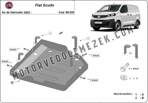 Acél AdBlue tartályvédő lemez Fiat Scudo