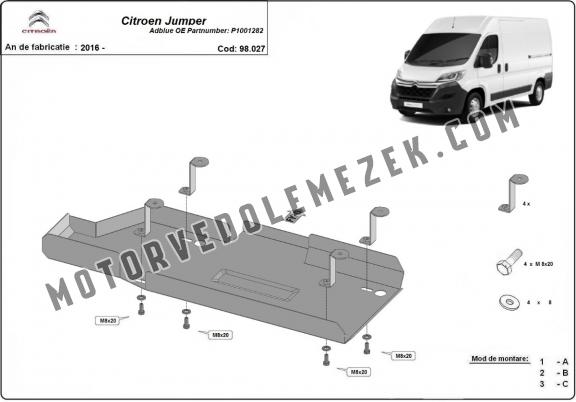 Acél AdBlue tartályvédő lemez Citroen Jumper