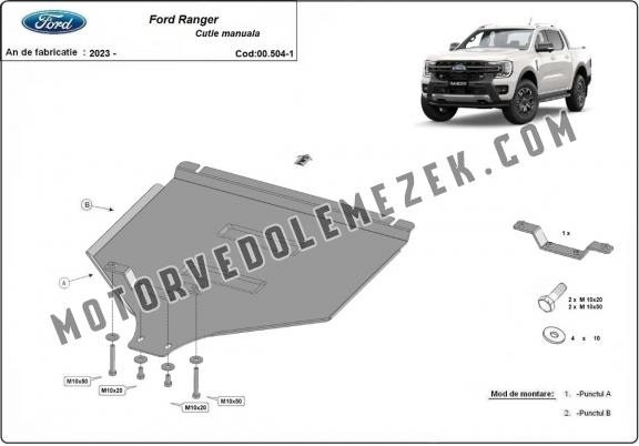 Acél manuális kapcsolószekrény védőlemez Ford Ranger