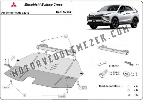 Acél motor, kapcsolószekrény védőlemez Mitsubishi Eclipse Cross