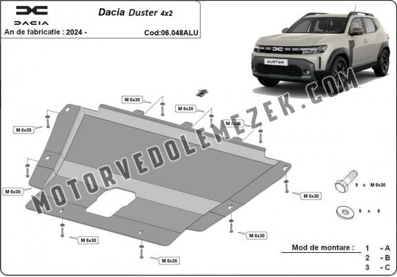 Alumínium motor, sebességváltó, hűtő, első lökhárító védőlemez Dacia Duster - 4x2 +4x4