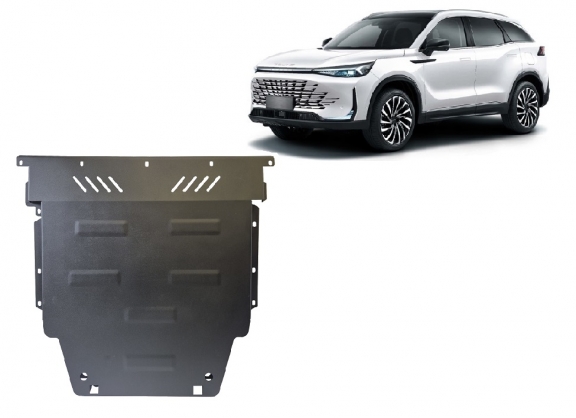 Acél motor, kapcsolószekrény, hűtő védőlemez Baic Beijing X75