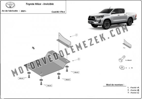 Acél részecskeszürő szenzor védőlemez Toyota Hilux