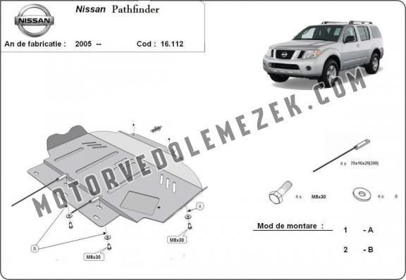 Motor, karter- védő acéllemez Nissan Pathfinder