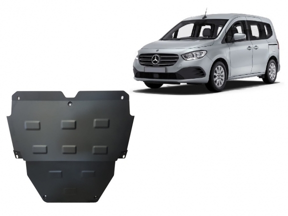 Acél motor, kapcsolószekrény védőlemez Mercedes EQT