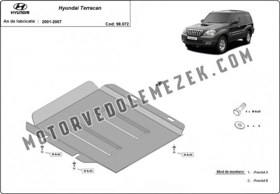 Acél  osztómű védőlemez  Hyundai Terracan
