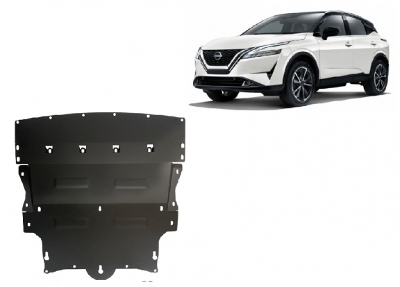 Acél motor, kapcsolószekrény, hűtő védőlemez Nissan Qashqai J12