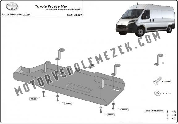 Acél AdBlue tartályvédő lemez Toyota Proace Max - P1001282
