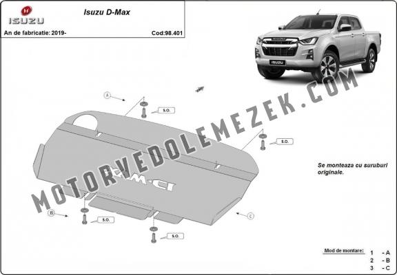 Acél hütő védőlemez Isuzu D-Max