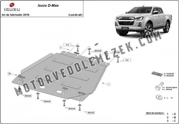 Acél kapcsolószekrény védőlemez Isuzu D-Max