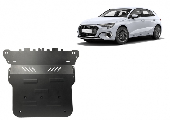 Acél motor, kapcsolószekrény, hűtő védőlemez Audi A3