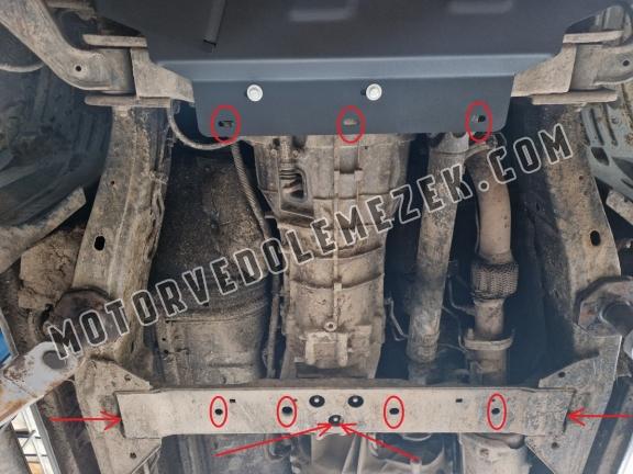 Acél kapcsolószekrény, osztómű védőlemez Nissan Navara D40