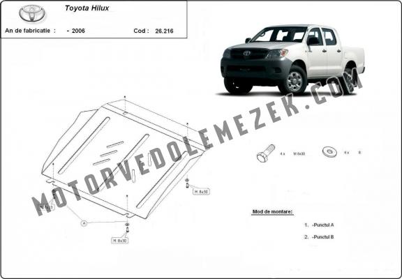 Motor, karter- védő acéllemez Toyota Hilux