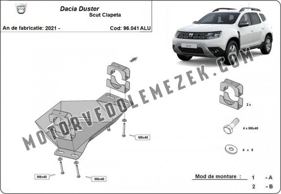 Aluminium EGR védő Dacia Duster