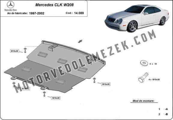 Steel skid plate for Mercedes CLK W208