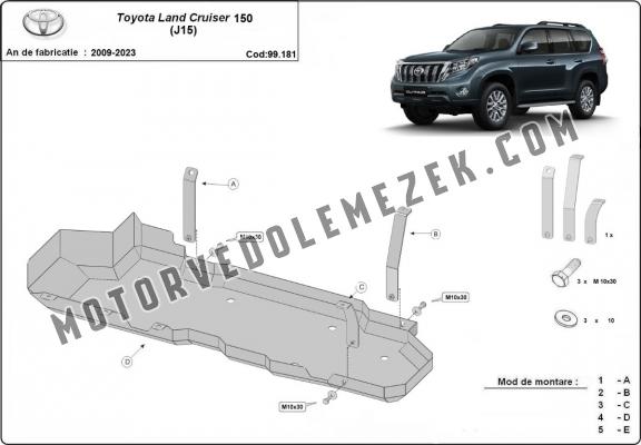 Acél üzemanyagtartály védőlemez Toyota Land Cruiser J150
