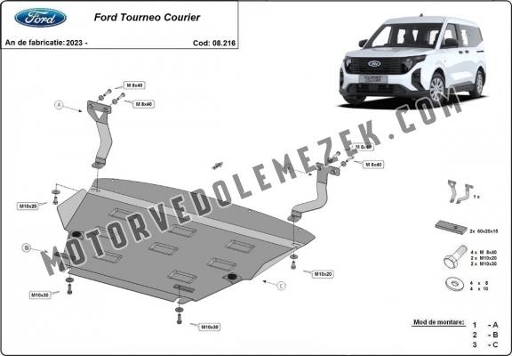 Acél motor védőlemez Ford Tourneo Courier
