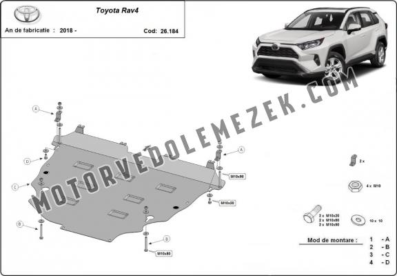 Alumínium motor, sebességváltó, hűtő, első lökhárító védőlemez Toyota RAV4