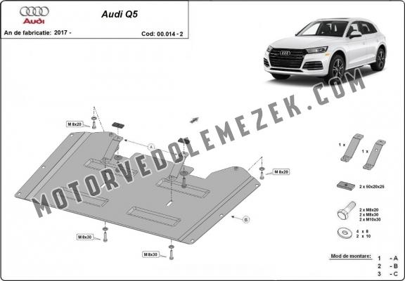 Acél osztómű védőlemez Audi Q5