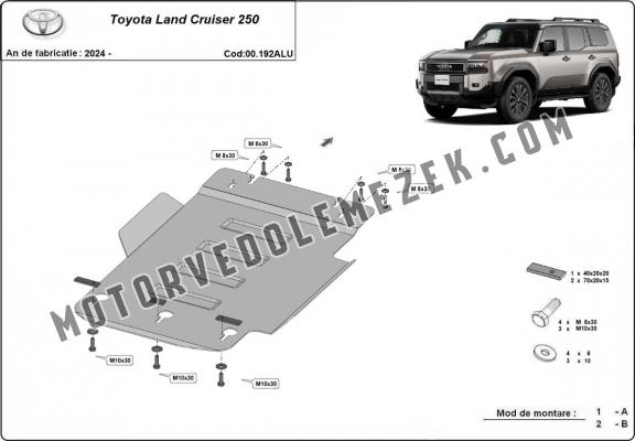 Alumínium kapcsolószekrény védőlemez Toyota Land Cruiser 250