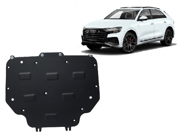 Acél motor, kapcsolószekrény védőlemez Audi Q8