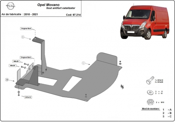 Katalizátor lopásgátló (CAT/LOCK) Opel Movano