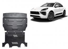Acél motor, hűtő védőlemez Porsche Macan