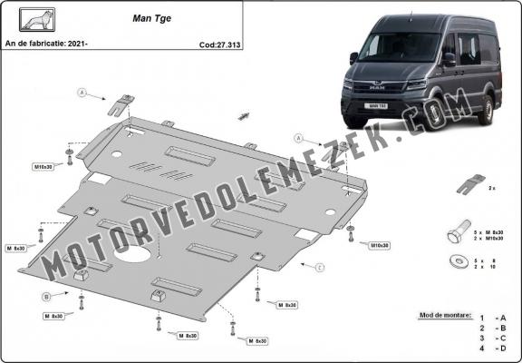 Acél motorvédő lemez Man TGE