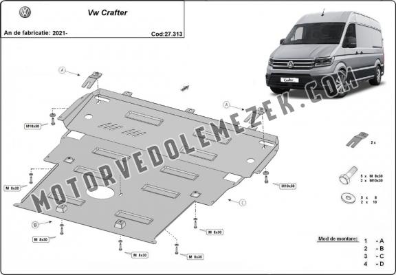 Acél motorvédő lemez Vw Crafter