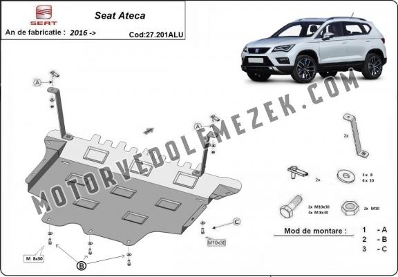 Alumínium motor, sebességváltó, hűtő, első lökhárító védőlemez Seat Ateca