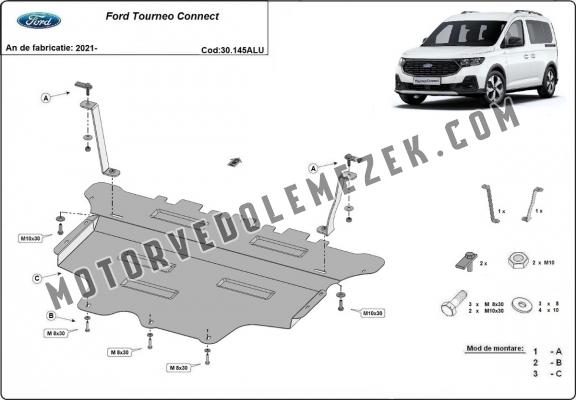 Alumínium motor, sebességváltó, hűtő, első lökhárító védőlemez Ford Tourneo Connect